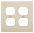 Eaton Wiring Devices 5150LA Receptacle Wallplate, 4-1/2 in L, 2-3/4 in W, Standard, 2 -Gang, Nylon, Light Almond