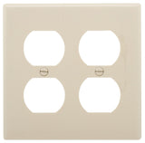 Eaton Wiring Devices 5150LA Receptacle Wallplate, 4-1/2 in L, 2-3/4 in W, Standard, 2 -Gang, Nylon, Light Almond