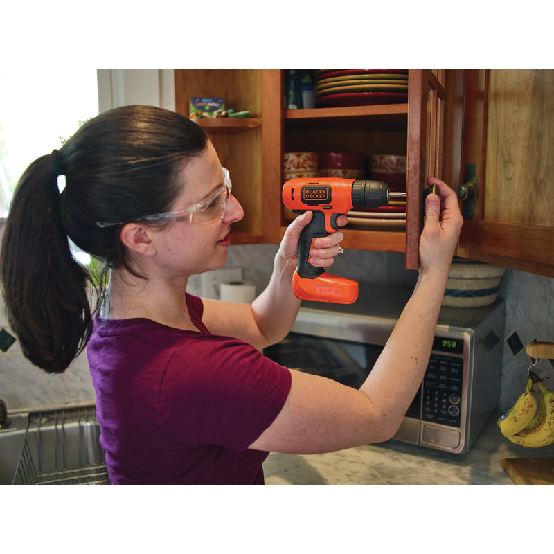 Black+Decker 8V MAX 3/8 in. Brushed Cordless Drill/Driver Kit (Battery & Charger)