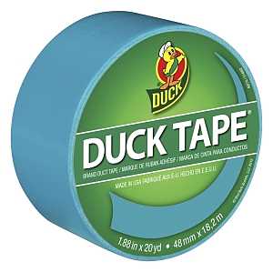 Duck 1265020 Duct Tape, 20 yd L, 1.88 in W, Vinyl Backing, Aqua