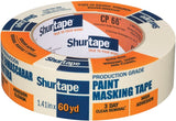 Shurtape CP 66 102803 Masking Tape, 60 yd L, 1.41 in W, 5.2 mil Thick, Crepe Paper Backing, Natural