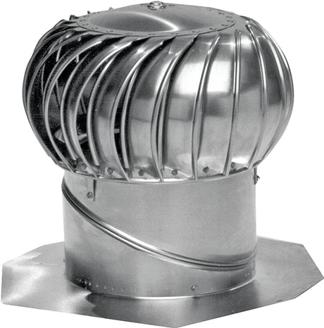 Lomanco Whirlybird BIB-12 Turbine Ventilator, 12 in Dia Throat, Aluminum