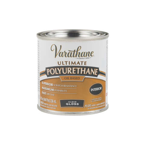 Varathane Ultimate Gloss Clear Oil-Based Polyurethane 0.5 pt, Pack of 4