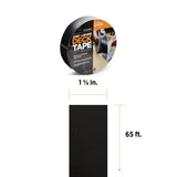 Camo 0375010 Deck Tape, 65 ft L, 1-5/8 in W, Polypropylene Backing, Black