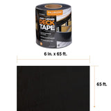 Camo 0375060 Deck Tape, 65 ft L, 6 in W, Polypropylene Backing, Black