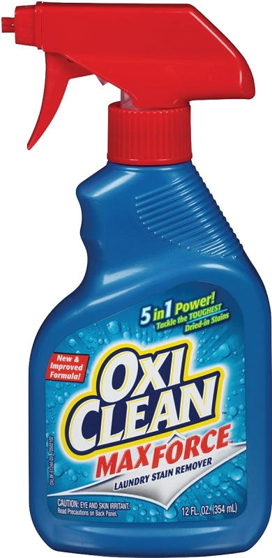 Oxiclean Max Force 51244 Stain Remover, 12 oz Bottle, Liquid, Opaque White