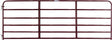 Tarter 6ER14 Economy Tube Gate, 14 ft W Gate, 50 in H Gate, 19 ga Frame Tube/Channel, Steel Frame, Red