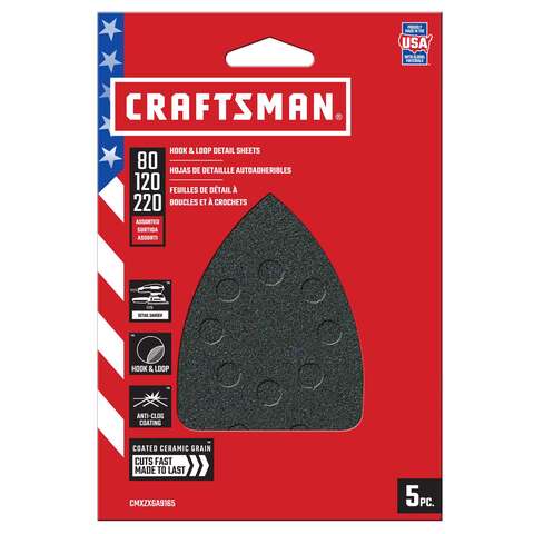 Craftsman 6 in. L X 4 in. W Assorted Grit Ceramic Mouse Sandpaper 5 pk, Pack of 5