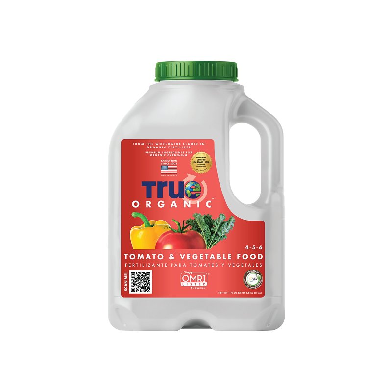 True ORGANIC R0005 Tomato and Vegetable Food, 4.5 lb Jug, Granular, 4-5-6 N-P-K Ratio