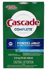 Cascade 33836 Dishwasher Detergent, 75 oz, Powder, Scented, White
