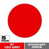 Diablo StickFast 5 in. Ceramic Blend Adhesive Sanding Disc 120 Grit Fine 5 pk