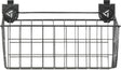 Gladiator GAWU18BKBH Wire Basket, 35 lb, Steel, Graphite