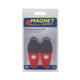 Magnet Source 1-5/8 in. L X 1-1/4 in. W Red Magnetic Clips 2 pc