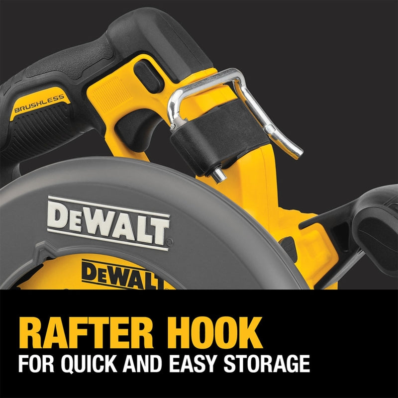 DEWALT DCS578X1 Brushless Circular Saw with Brake Kit, Battery Included, 60 V, 9 Ah, 7-1/4 in Dia Blade