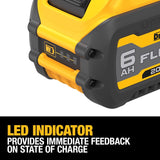 DeWalt 20V-60V MAX FLEXVOLT DCB606-2 6 Ah Lithium-Ion Battery Combo Pack 2 pc