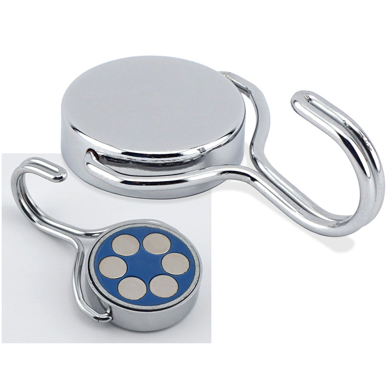 Magnet Source .5 in. L X 1.5 in. W Silver Magnetic Hook 65 lb. pull 1 pc