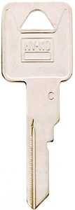 Hy-Ko 11010B63 Key Blank, Brass, Nickel, B63 Key Number, Pack of 10