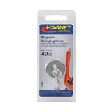 Magnet Source .225 in. L X 1.125 in. W Silver Magnetic Hook 40 lb. pull 1 pc