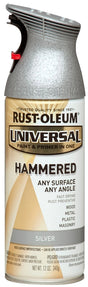 Rust-Oleum 245219 Spray Paint, Hammered, Silver, 12 oz Can