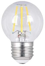 Feit Electric BPGM40/927CA/FIL LED Bulb, Globe, 350 Lumens, 3.8 W, G16.5 Lamp, 40 W Equivalent, E26 Lamp Base, Dimmable
