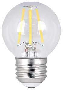 Feit Electric BPGM40/927CA/FIL LED Bulb, Globe, 350 Lumens, 3.8 W, G16.5 Lamp, 40 W Equivalent, E26 Lamp Base, Dimmable