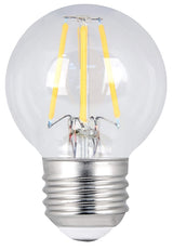 Feit Electric BPGM40/927CA/FIL LED Bulb, Globe, 350 Lumens, 3.8 W, G16.5 Lamp, 40 W Equivalent, E26 Lamp Base, Dimmable