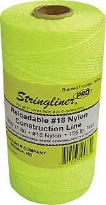 Stringliner Pro Series 35765 Construction Line, #18 Dia, 1000 ft L, 165 lb Working Load, Nylon, Fluorescent Yellow