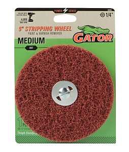 Gator 9006 Paint and Varnish Removing Wheel, 5 in Dia, 1/4 in Arbor