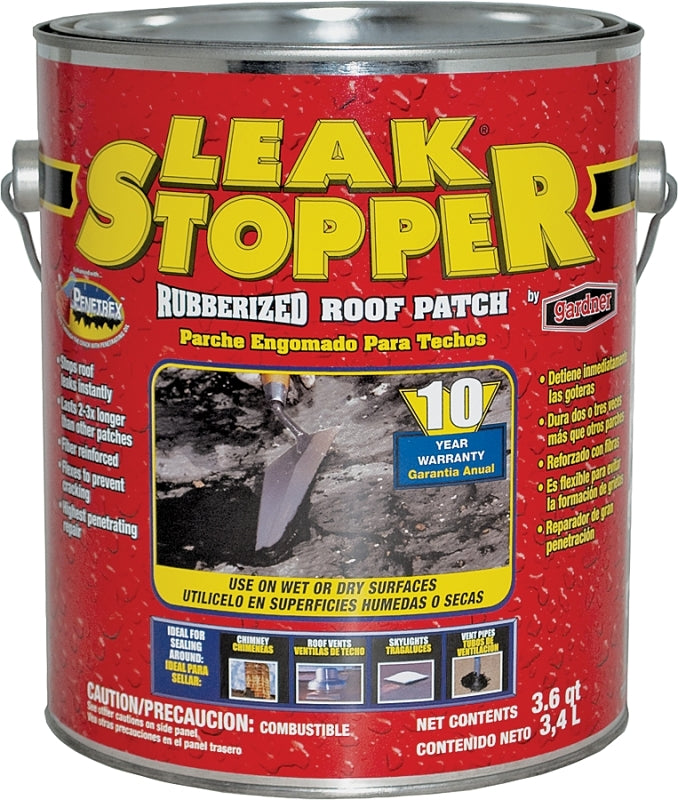 Gardner Leak Stopper Series 0311-GA Roof Patch, Black, Liquid, 1 gal Pail, Pack of 4
