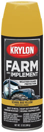 Krylon K01957000 Farm Equipment Spray, High-Gloss, School Bus Yellow, 12 oz Can