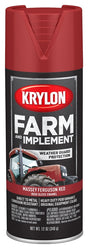 Krylon K01939000 Farm Equipment Spray, High-Gloss, Massey Ferguson Red, 12 oz Can, Pack of 6