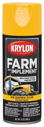Krylon K01944008 Farm Equipment Spray, High-Gloss, New Equipment CAT Yellow, 12 oz Can, Pack of 6