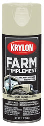 Krylon K01945000 Farm Equipment Spray, High-Gloss, International Harvester White, 12 oz, Pack of 6
