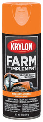 Krylon K01954000 Farm Equipment Spray, High-Gloss, New Kubota Orange, 12 oz Can, Pack of 6