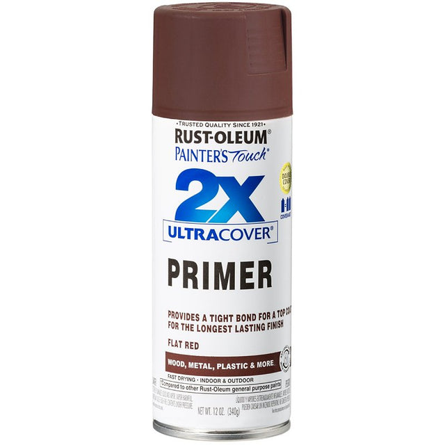 Painter's Touch 2X Ultra Cover 334018 General-Purpose Primer, Red, Flat, 12 oz