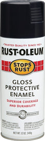 Stops Rust 7779830 Rust Preventative Spray Paint, Gloss, Black, 12 oz Can
