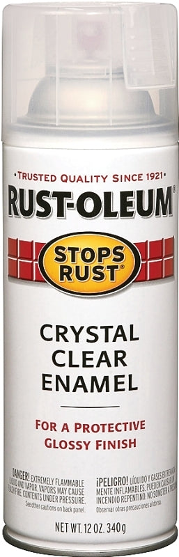 Stops Rust 7701830 Rust Preventative Spray Paint, Gloss, Crystal Clear, 12 oz Can