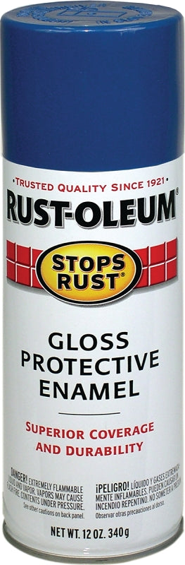 Stops Rust 7727830 Rust Preventative Spray Paint, Gloss, Royal Blue, 12 oz Can