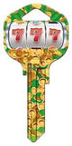 Hy-Ko 15005KW1-LUCK Key Blank, Lucky Dice, Painted, For: Kwikset KW1, Titan KW10 Keyways, Pack of 5