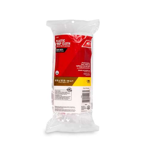 Ace 9 ft. W X 12 ft. L X 2 mil Plastic Drop Cloth 1 pk, Pack of 12