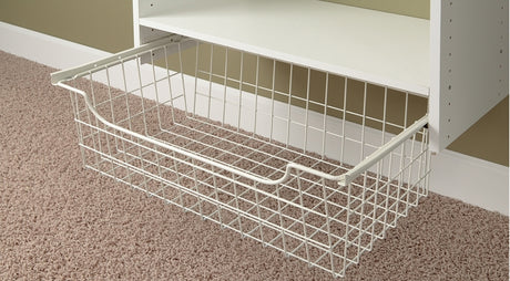 Easy Track 1312 Series Wire Basket, 12 in OAH, 14 in OAL, 24 in OAW, Steel, Powder-Coated
