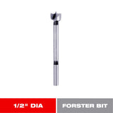 Diablo 1/2 in. X 3-1/2 in. L High Speed Steel Forstner Drill Bit Round Shank 1 pc