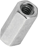 National Hardware 4003 Series N182-659 Coupling Nut, UNC Thread, 10-24 Thread, Steel, Zinc, Pack of 20