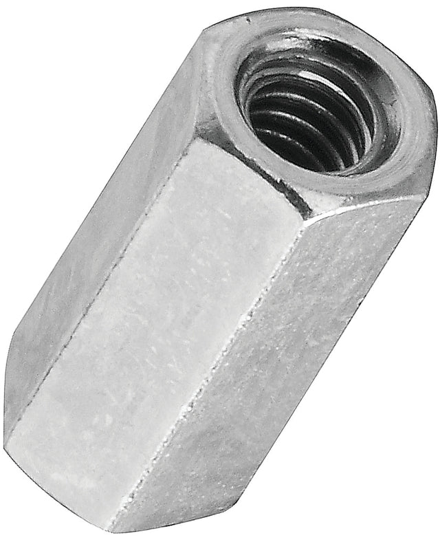 National Hardware 4003 Series N182-659 Coupling Nut, UNC Thread, 10-24 Thread, Steel, Zinc, Pack of 20