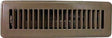 ProSource FR01-2X10B Floor Register, 3-7/8 in L, 9-5/8 in W, Metal, Brown