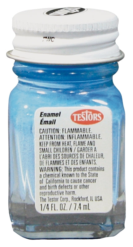 Testors 1108TT Enamel Paint, Gloss, Light Blue, 0.25 oz Bottle