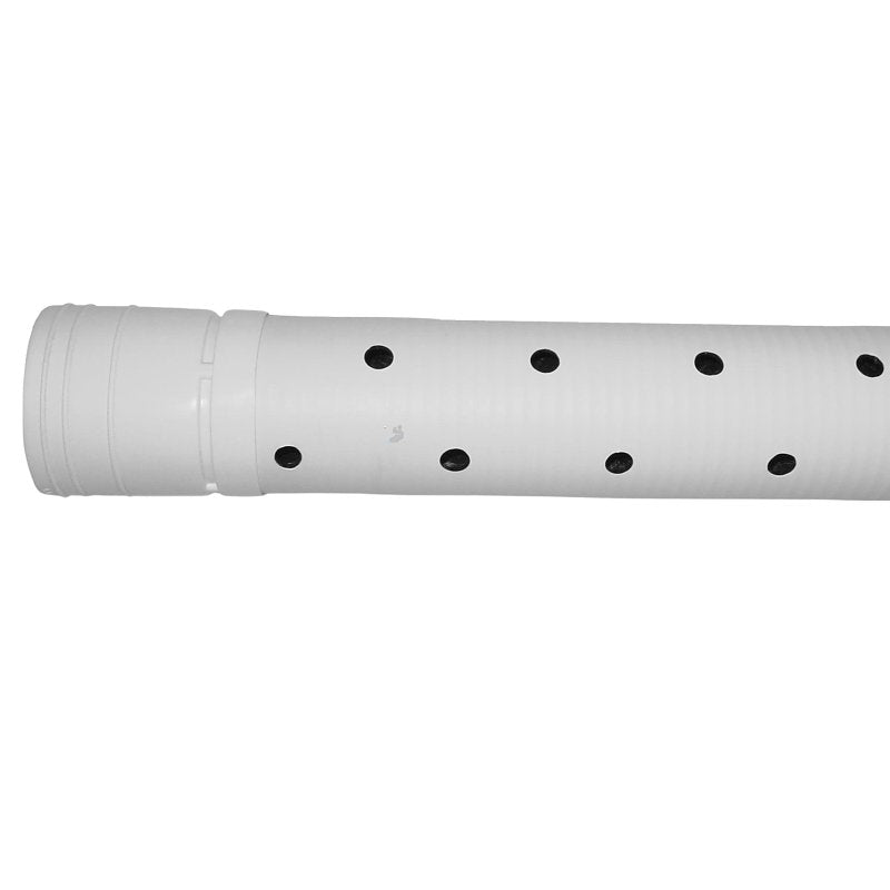 ADS 4520010 Triple-Wall Pipe, 4 in, 10 ft L, Bell x Spigot, White