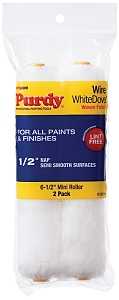 Purdy White Dove 140605064 Paint Roller Cover, 1/2 in Thick Nap, 6-1/2 in L, Woven Dralon Fabric Cover