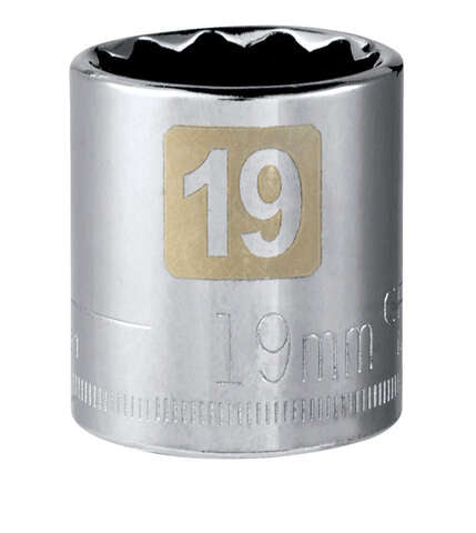 Craftsman 19 mm X 3/8 in. drive Metric 12 Point Standard Socket 1 pc