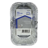 Home Plus Durable Foil 3-3/16 in. W X 5-5/8 in. L Mini Loaf Pan Silver 5 pk, Pack of 12